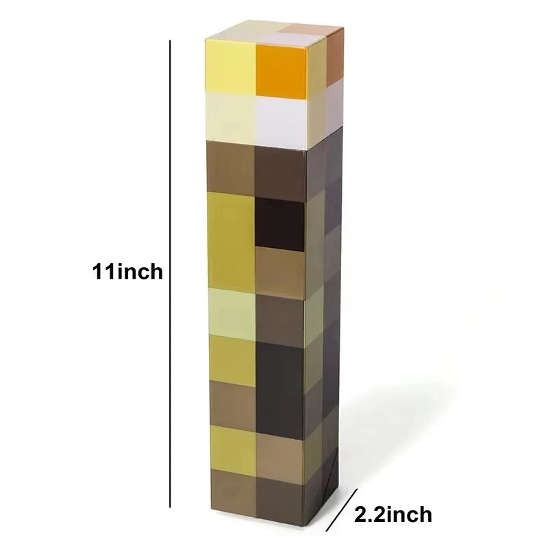 Pixel Gaming Torch Light - 11" Wall Mount LED with Slow Fade (USB Rechargeable)