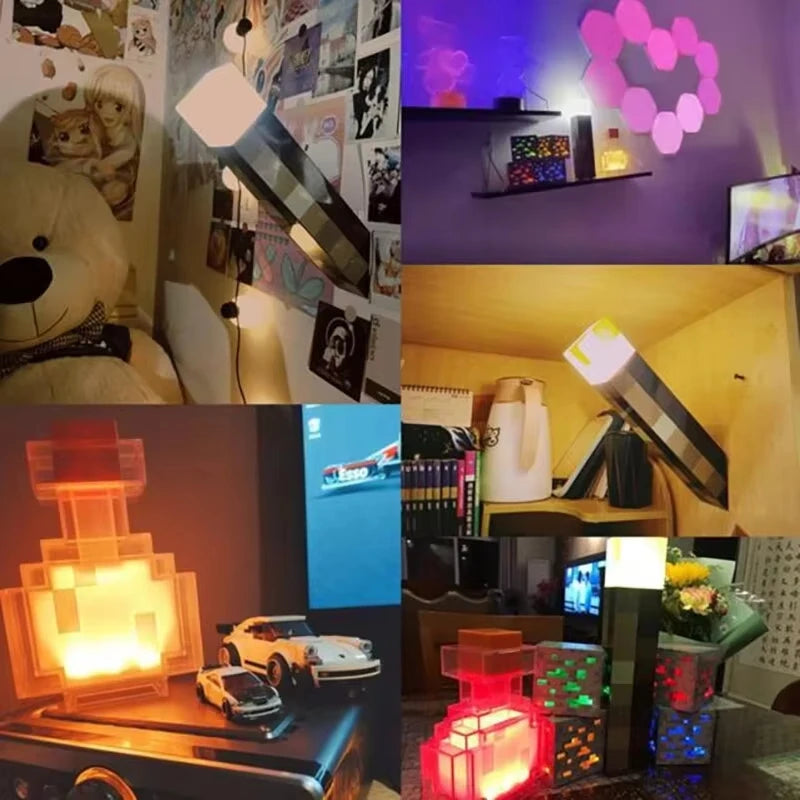 Pixel Gaming Torch Light - 11" Wall Mount LED with Slow Fade (USB Rechargeable)