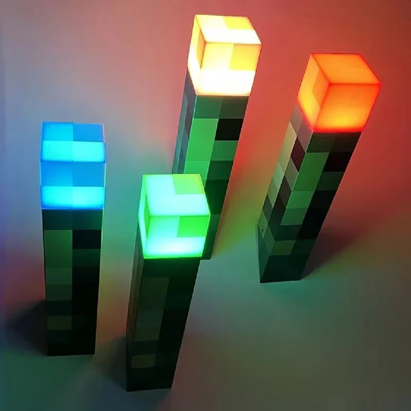Pixel Gaming Torch Light - 11" Wall Mount LED with Slow Fade (USB Rechargeable)