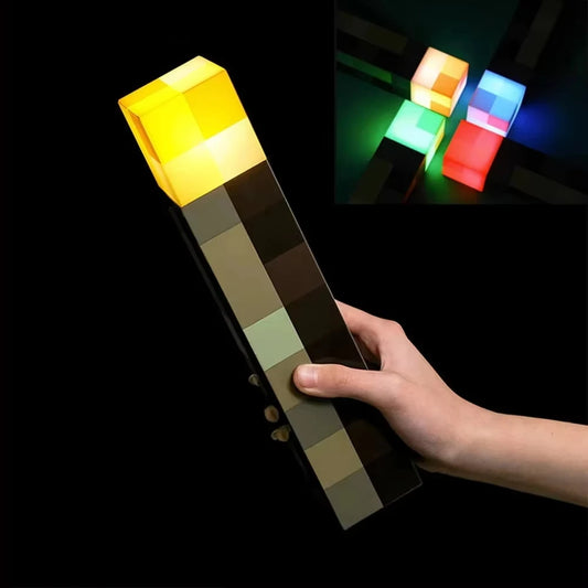 Pixel Gaming Torch Light - 11" Wall Mount LED with Slow Fade (USB Rechargeable)