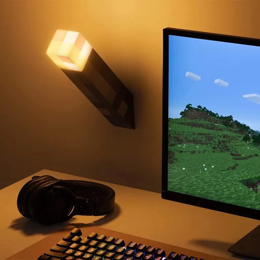 Pixel Gaming Torch Light - 11" Wall Mount LED with Slow Fade (USB Rechargeable)